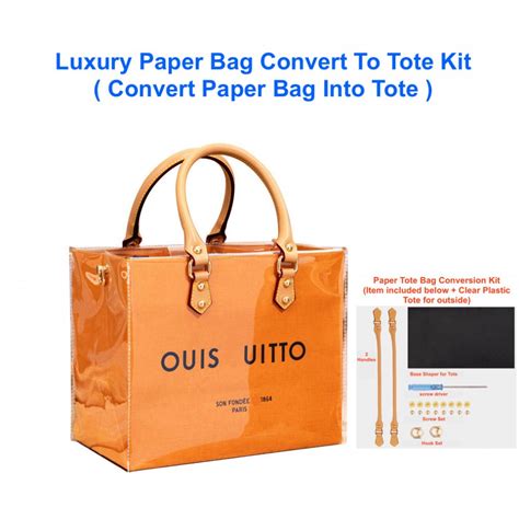 convert lv shopping paper bag into tote